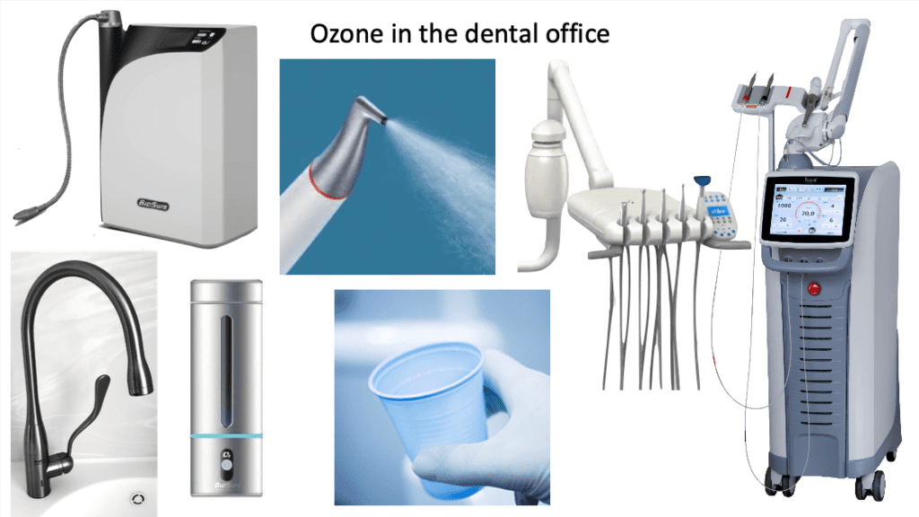 Fig. 5: Ozonated water dispensers and its use in dental equipment